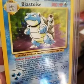 Original Blastoise Pokémon card.