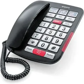 Emporia AMPLi40 Big-Button Amplified Corded Home Phone Black/Silver