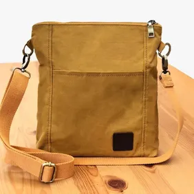 Waxed Canvas Shoulder Bag | Medium Sized Crossbody Bag | Work Purse | Water Resistant, Zippered Purs