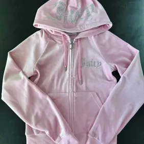 Juicy Couture XXS pink zip up hoodie.