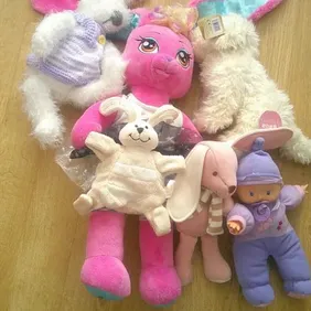 Collection of random soft toys/teddies, various types and sizes. All excellent  condition, from a sm