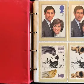 Royal Mail 134 Stamp Postcards “PHQ’s” 1981-1986 in Red Album