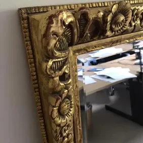 Gold Look Ornate Metal Mirror