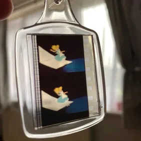 Alice in Wonderland movie film cell key ring 