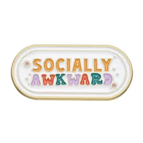 Pin Badge 040 - Socially Awkward