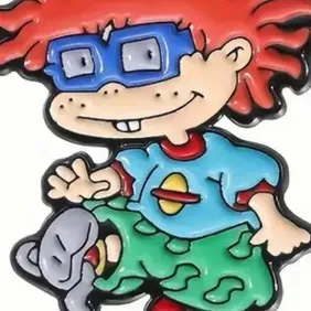 Rugrats cartoon character enamel pin badge Chucky tie lapel cap pin