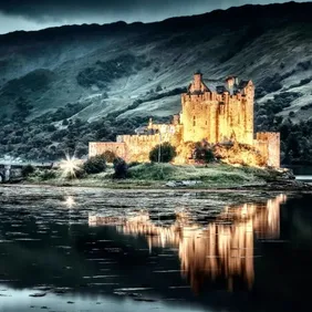 Eilean Donan Castle Scotland - Photographic Print Greetings Card