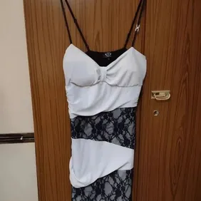 White And Black Lace Bodycon Dress Size L White And Black Lace Bodycon Dress Size L. Worn about 2 ti