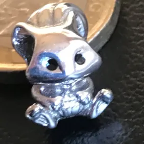 Genuine 925 Silver Squirrel Charm comes in a cute velvet pouch For Pandora Bracelet