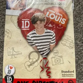 One Direction Love Louis Heart foil helium balloon birthday party celebration