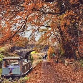 Autumn on Nottingham Canal - Photographic Print Greetings Card