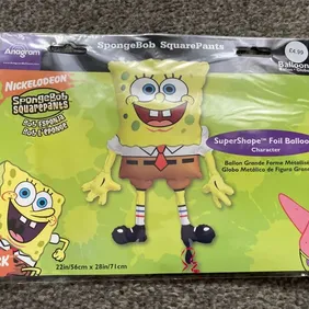 SpongeBob SquarePants shaped foil helium balloon birthday party celebration