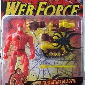 SPIDERMAN: WEB FORCE: TANK ATTACK DAREDEVIL, Never Opened, Toy Biz, 1997