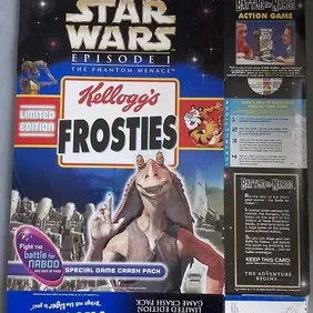 Star Wars: Frosties Cereal Box, with Battle for Naboo game included