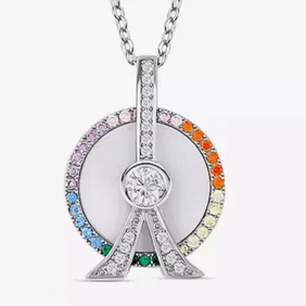     London Eye and Eiffel Tower Pendant with Chain