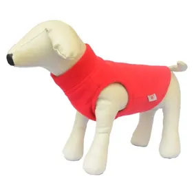 Snuggle up Fido: Cozy Red Fleece Winter Dog Vest