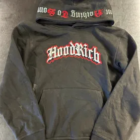 Hoodrich Logo /print hoodie black