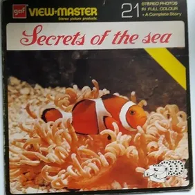 VIEWMASTER, SECRETS OF THE SEA, D118, 21 slides + Album, 1972