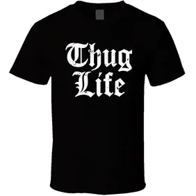 Thug Life Gangsta gang we tshirt mens free shipping