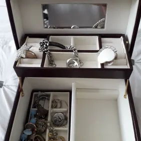 Three Jewelery Box with 10 various jewelery items.      