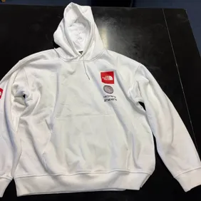 The North Face Women's White/Red/Black Hoodie Size L