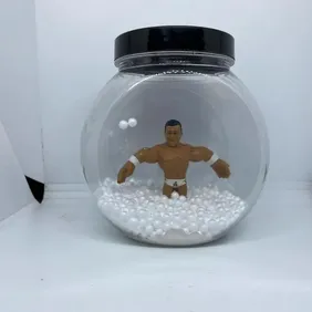 Alberto Del Rio snow globe wwe wwf figure toy Christmas present