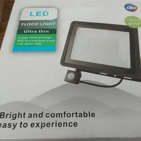 Illuminate Your Safety  with this large 100W LED Motion Sensor Floodlight. Mains powered.