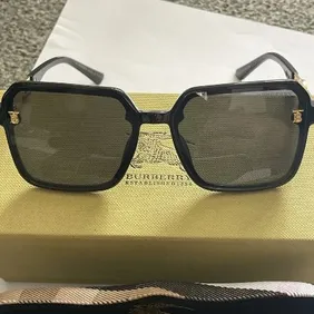 Burberry black and gold monagram sunglasses brand new 