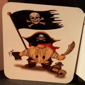 Sail the High Seas with Your Drink - Gonk Pirate Coaster!