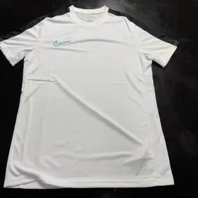 Nike Men's White/Black Dri-Fit Slim Fit T-Shirt Size L