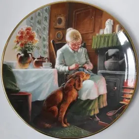 Wedgwood 'FIRESIDE COMPANIONS' PLATE, Retro, vintage, shabby chic