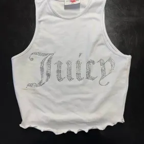 Juicy Corture Girls White Crop Top Size XXS