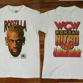 New Rodzilla Tshirt Dennis RodWo WCW wwf wwe Te F sg Size - L