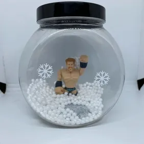 Shamus snow globe wwe wwf figure toy Christmas present