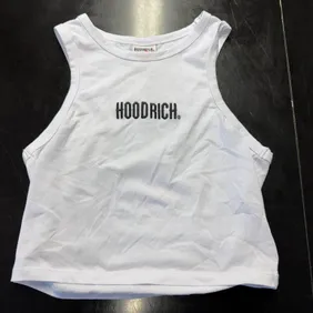 Hoodrich Women's White Cropped Tank Top Size M