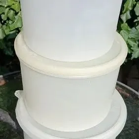 3 Tupperware Various Sizes 'White' Storage Boxes