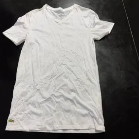 Lacoste Women's White T-Shirt Size M