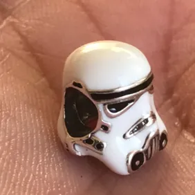 Genuine 925 Silver Star Wars Charm comes in a cute velvet pouch For Pandora Bracelet Stormtrooper he