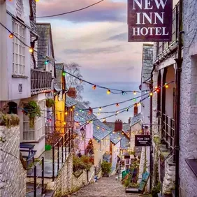 Clovelly North Devon - Photographic Print Greetings Card