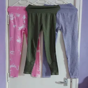 3x BNWOT High Waisted Butt Lifting Yoga Pants. 2x pairs say size L, 1x pair say size M but they are