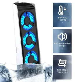 Keep Your PS5 Chill: Blue LED Cooling Fan with Dual USB 3.0