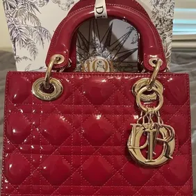 Red Lady Dior ABC Mini - Gently Loved Classic