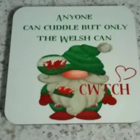 Embrace the Charm: Welsh Cuddle Gonk Coaster