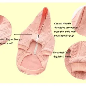 Snuggle-Soft Pink Hooded Vest for Your Frenchie & Pug!