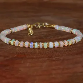 Illuminate Your Wrist with AAA Ethiopian Opal Bracelet!