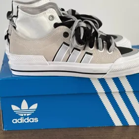 Adidas Originals Nizza Hi DL Grey/White/Black Sneakers UK 6.5 - GZ2658 UnisexScore a style slam dunk