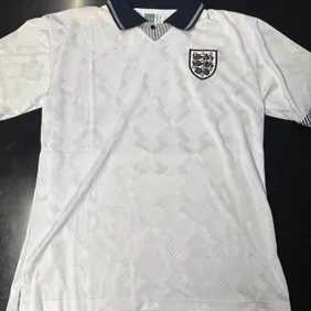 Retro England Shirt Size Large White