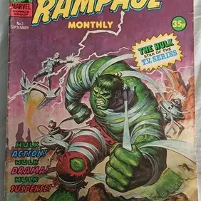 Rampage Monthly 3, Hulk, The Defenders, Nova, Marvel UK, September 1978