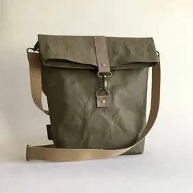 Urban Explorer: Chic & Sustainable Washable Paper Crossbody Bag