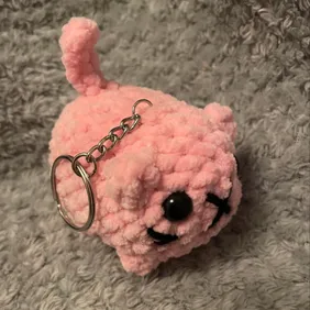 Handmade Chunky Loaf Cat Keyring